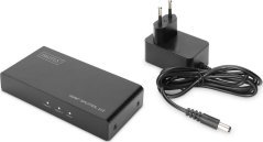 Digitus Rozdzielacz (Splitter) HDMI 2-portowy 4K 60Hz UHD 3D HDR HDCP 2.2 audio downscaling