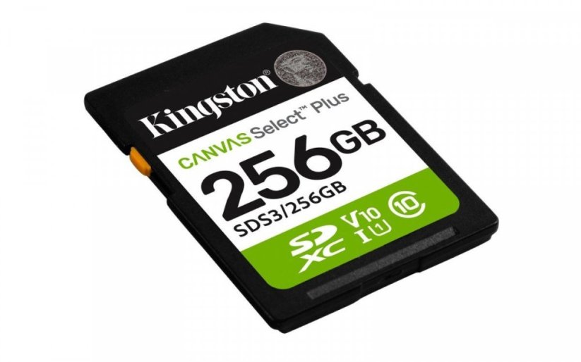 Kingston Canvas Select Plus SDXC 256 GB Class 10 UHS-I/U1 V10 (SDS3/256GB)