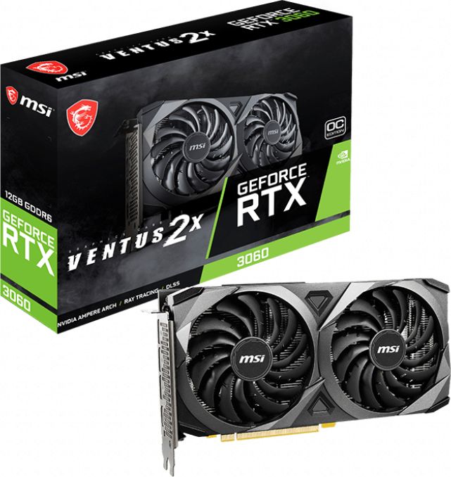 MSI GeForce RTX 3060 Ventus x2 OC 12GB GDDR6 (RTX 3060 VENTUS 2X 12G OC)
