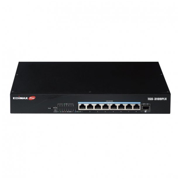 EdiMax edimax technology Switch zarządzalny Edimax TGS-3109PLX Web Smart 8x2,5GbE PoE++ 1x10GbE SFP+ Uplink