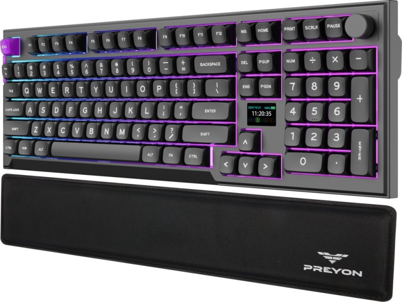 PREYON PREYON SILENT CLAW RED + Podkładka pod nadgarstki Falcon Soft Full Size