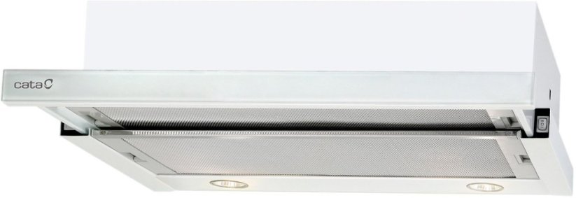 Cata CATA | Hood | TF 2003 600 GWH | Telescopic | Energy efficiency class C | Plotis 60 cm | 390 m³/h | Mechanical control | LED | Baltas Glass
