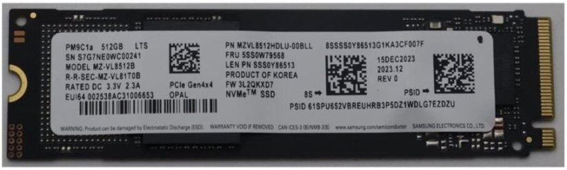 Lenovo 512GB M.2 2280 PCIe 4.0 SSD