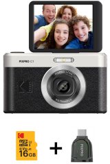 Kodak PixPro C1 czarny , zestaw z Karta 16GB + Czytnik