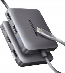 Axagon HMC-5HL Wieloportowy hub 2x USB-A, 4K HDMI, GLAN, USB 3.2 Gen 1, PD 100W, 15cm USB-C kabel