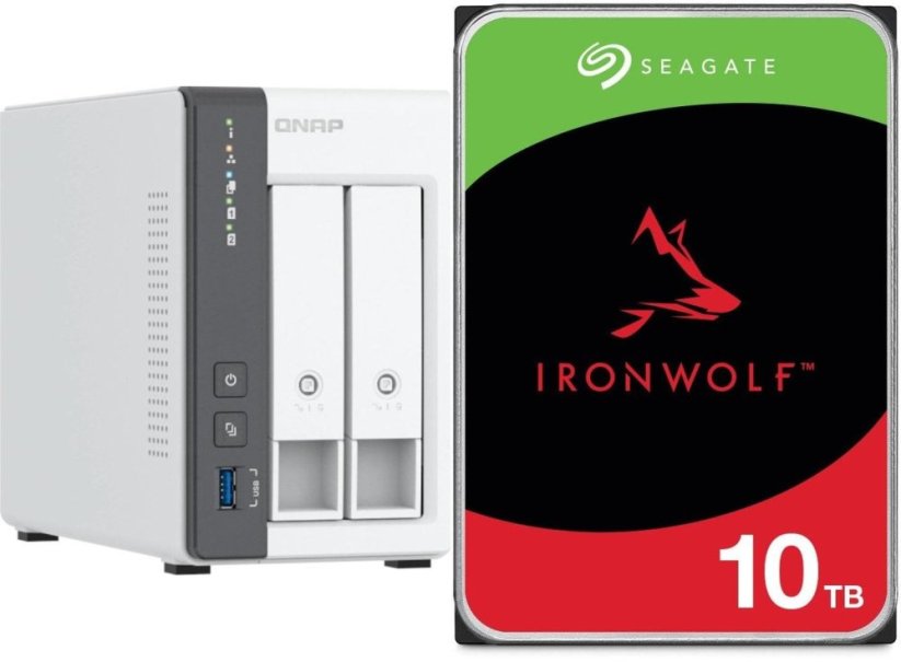 Qnap TS-216G + Seagate IronWolf 10TB (ST10000VN000)