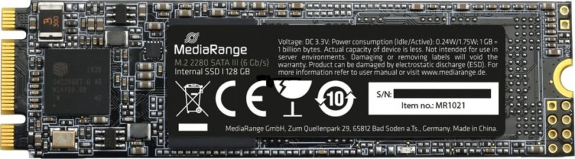 MediaRange 128GB M.2 2280 SATA III (MR1021)