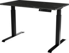 Cama Meble Biurko z el. reg. výška  MOON 121x67 Čierny/san sebas