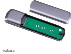 Akasa AKASA externí box pro M.2 SATA/NVMe SSD, USB 3.2 Gen 2, 10Gb/s, hliník