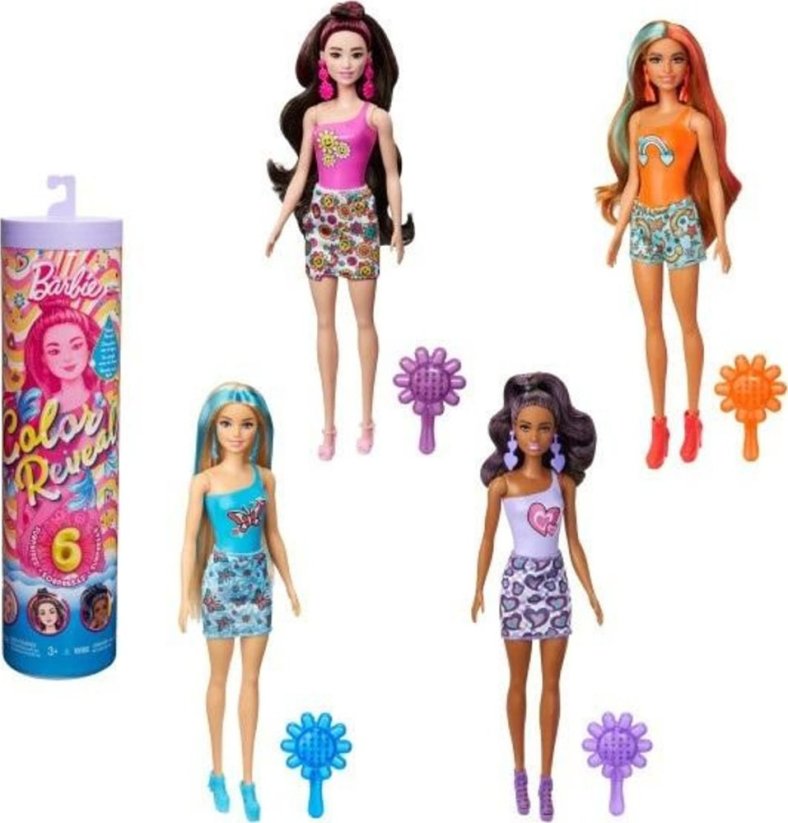 Mattel Barbie Color Reveal Bábika Seria farbaowe wzory
