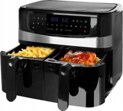 Emerio AF-126672.4 frytkownica Podwójny 9 l Autonomiczny 2400 W Frytkownica na gorące powietrze Čierny