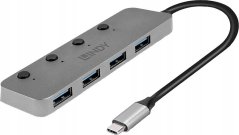Lindy USB Hub USB 3.0 4-port with ON/OFF