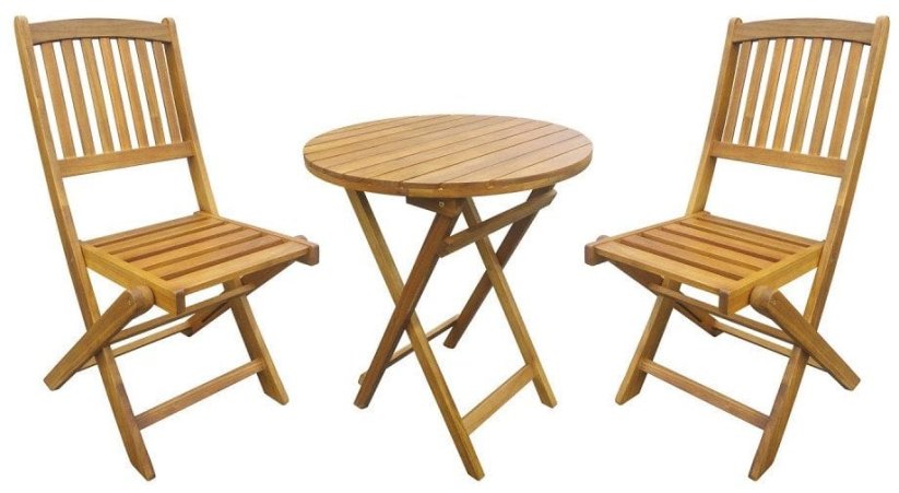 4Living Balkono komplektas GWEN D60cm stalas ir 2 kėdės