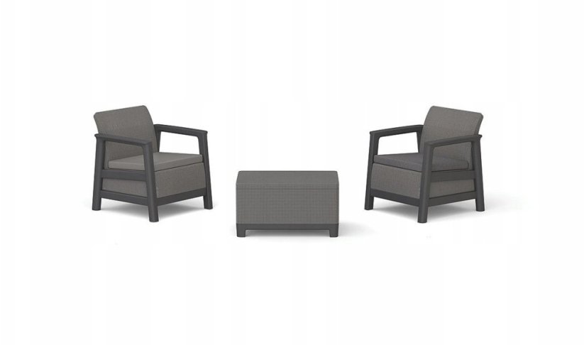 Keter Komplet mebli záhradných Scandi Linea Balcony Set Sivý (8711245162829)