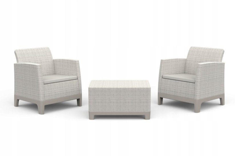 Keter Sada mebli záhradných Scandi Forma Balcony Set szaro-Hnedý/svetlý Bežový (8711245162744)
