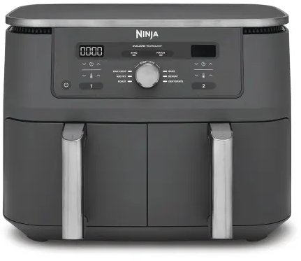 Ninja Ninja DZ400EU frytkownica Podwójny 9,5 l Autonomiczny 2470 W Frytkownica na gorące powietrze Sivý