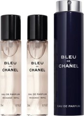 Chanel Chanel Bleu De Chanel parfumovaná voda 60ml. EDP Travel spray and two refills 3x20ml. MEN
