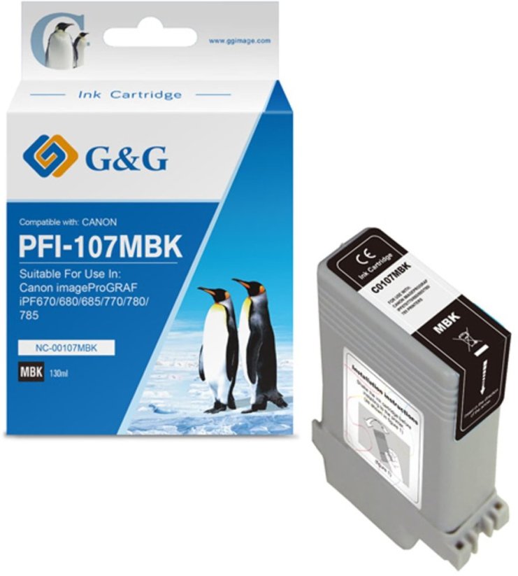 G&G G&G kompatybilny ink / Toner z PFI107MBK, NC-00107MBK, 6704B001, matte black, 130ml