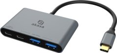 Akasa AKASA Hub USB-C na 2x Typ-C + 2x Typ-A USB 3.2