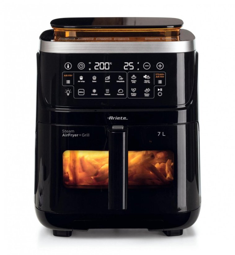 Ariete 4636/00 Pojedyńczy 7 l Autonomiczny 1700 W Frytkownica na gorące powietrze Čierny