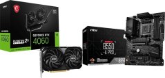 MSI GeForce RTX 4060 Ventus 2X Black OC 8GB GDDR6 + MSI B550-A PRO