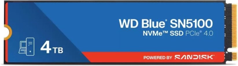 SanDisk SN5100 4TB M.2 2280 PCI-E x4 Gen4 NVMe (WDS400T5B0E-00CPE0)