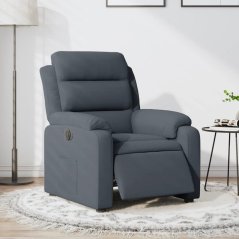 vidaXL elektrickýfotel rozkładany, tmavoSivý, obity aksamitem Lumarko!
