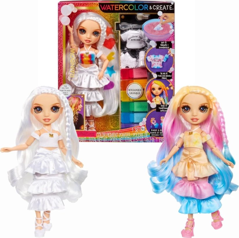 MGA MGA Rainbow High Watercolor & Create Lalka z brązowymi oczami 507598