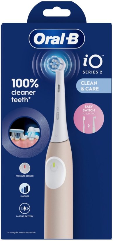Braun Braun iOS2.1C9.0P Oral-B iO2 Elektrinis Dantų Šepetėlis Calm Rožinė