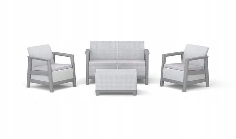 Keter Sada mebli záhradných Scandi Linea 2 Seater Set jasnoSivý/tmavoSivý stalowy (8711245162430)