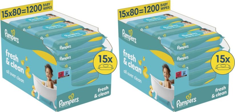 Pampers Chusteczki nawilżane FreshClean 30x80szt.
