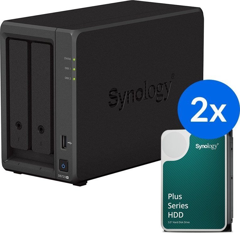 Synology DS723+ 2× HAT3310-12T (24 TB)