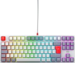 Cherry CHERRY XTRFY K4V2 - Retro Edition - Tastatur - RGB - 80% - TKL - Hintergrundbeleuchtung - USB - QWERTZ - Deutsch - Tastenschalter: CHERRY MX2A Red - Grau