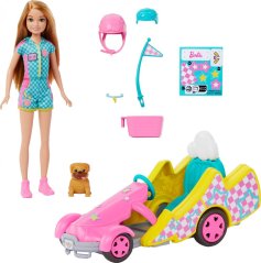Mattel Gokart Stacie Odrážadlo filmowy i Bábika + PESek HRM08