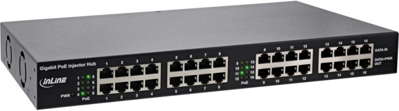 InLine PoE+ Gigabit Network Injector Hub 16 Port (32316H)