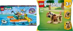 LEGO Friends Morska łódź ratunkowa (41734) + Creator Prezentowe zwierzęta (30666)