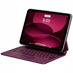 4kom.pl Etui Typecase Edge z klawiaturą do iPad  11" (A16) 2025 / iPad 10.9" 2022 malinowy