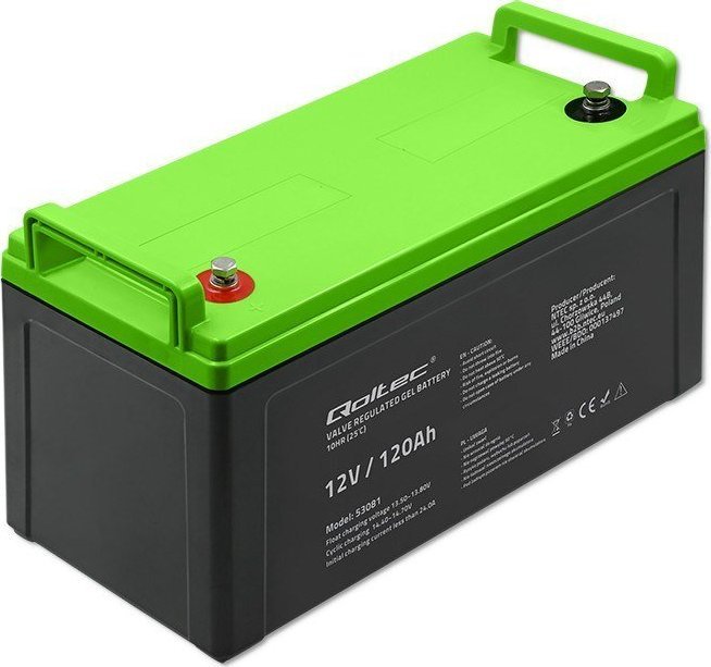 Qoltec akumulátor żelowy | 12V | 120Ah | GEL