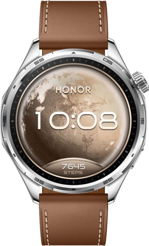 Honor Watch 6 3,71 cm (1.46") AMOLED 46.5 mm Cyfrowy 464 x 464 px Ekran dotykowy nehrdzavejúca oceľ GPS (5502ACGL)