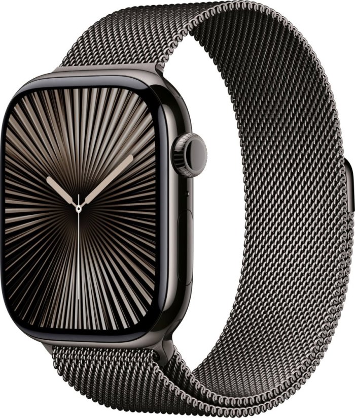 Apple Watch 10 GPS + Cellular 46mm gold Titanium Milanese Loop M/L Čierny