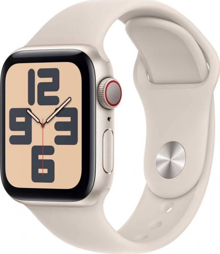 Apple Watch SE 2023 GPS + Cellular 40mm Starlight Alu Sport M/L Béžový