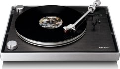 Lenco Lenco L-455BK - gramofon z aluminiową obudową i wkładką 2M RED