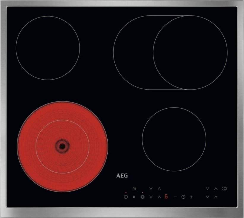 AEG Elektrický 4 strefy grzewcze Touch Control ramka ze stali nierdzewnej (TN64RA06XB)