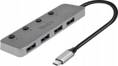 Lindy USB Hub USB 3.0 4-port with ON/OFF