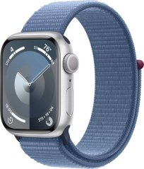 Apple Watch 9 41mm GPS Silver Alu Sport Loop Modrý  (mr923qc/a)