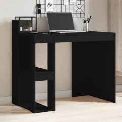 vidaXL Biurko, čierne, 103,5x56,5x94 cm, materiał drevopochodny