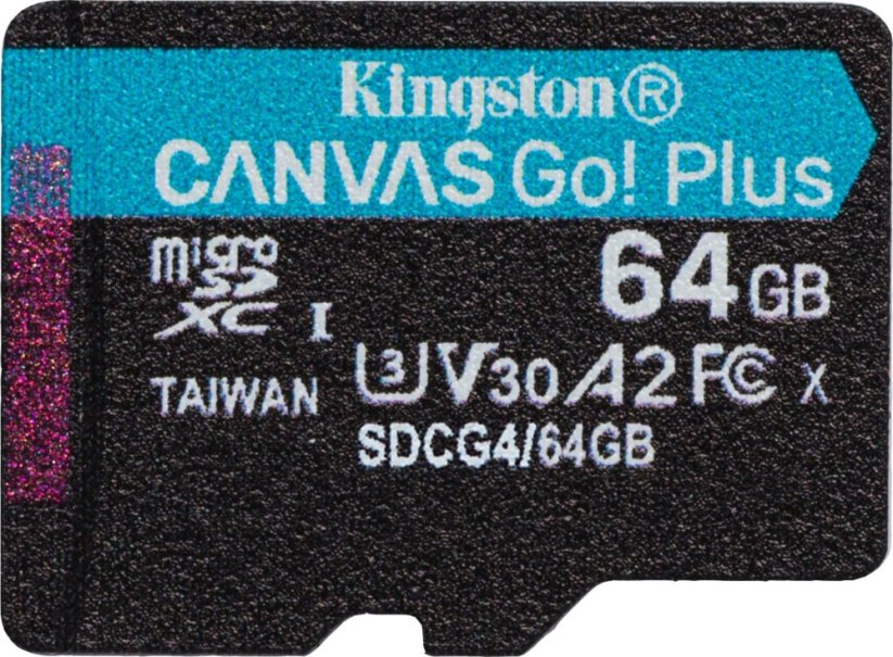 PNY Canvas Go! Plus microSDXC 64GB A2 U3 V30 (SDCG4/64GBSP)
