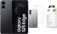 Samsung Galaxy S25 Edge 12/512GB Czarny (SM-S937BZK) + Etui Clear Case