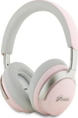 Guess Guess słuchawki nauszne Bluetooth         ANC/ENC GUBHC22PSBCSMP Ružový/pink DB Metal Script Logo