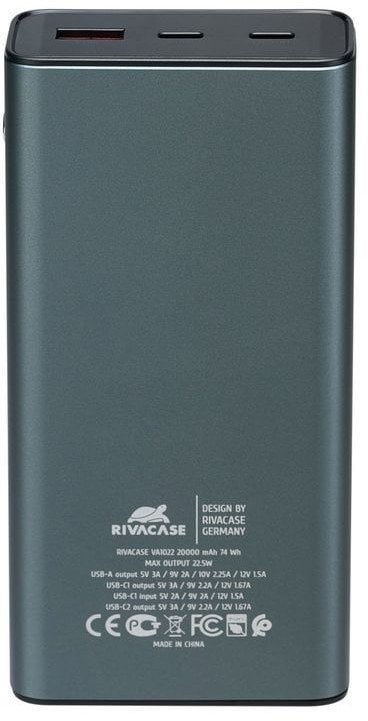 RivaCase POWER BANK USB 20000MAH/VA1022 RIVACASE